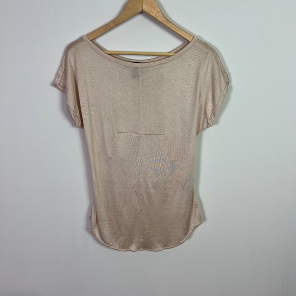 Marc By Marc Jacobs Tops - Marc By Marc Jacobs Tan Open Back Short Sleeve Top Women Size Small